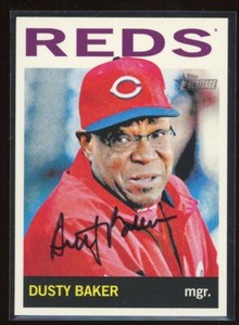 2013 Topps Heritage DUSTY BAKER Signed Card autograph AUTO GIANTS ASTROS DODGERS