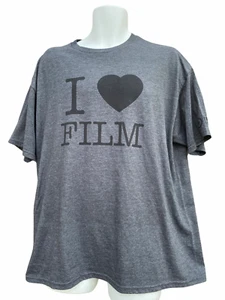 I Love Film T Shirt Men’s XL Gray Twin City Film Feast - Picture 1 of 5