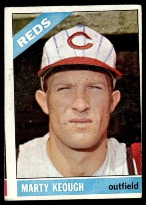 1966 Topps Baseball Card Marty Keough A Cincinnati Reds #334 - Image 1 of 2