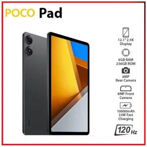 Xiaomi POCO Pad Wi-Fi 8GB+256GB GREY Octa Core Global Ver. Android PC Tablet - Picture 1 of 4