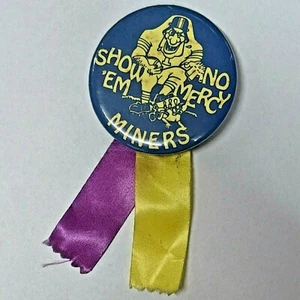 1970s Negaunee Miners High School (MI) Football Pinback 2" (Wingcraft Inc USA) - Picture 1 of 5