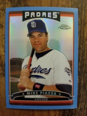 2006 Topps Chrome Mike Piazza Blue Refractor - Image 1 of 2