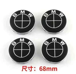 4Pcs 56mm 68mm BMW Emblem For BMW Wheel Hub Caps For BMW 3 Series 5 Series - Picture 1 of 21