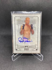 2015 Topps UFC Museum Collection Royce Gracie Silver Frame Auto #/15 SP Rare