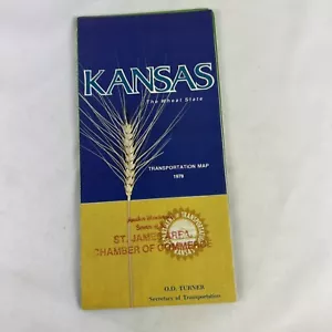 Kansas Transportation Road Map 1978 governatore Robert Bennett - Foto 1 di 7