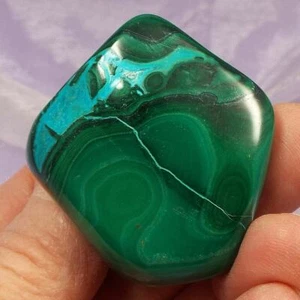 Crisocola grande con piedra de vaso de malaquita Malacolla ""Heal Grietas"" 49 g SN51126 - Imagen 1 de 4