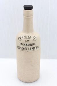 VINTAGE c1900s PLYNINE Co EDINBURGH SCOTLAND HOUSEHOLD AMMONIA STONEWARE BOTTLE - Picture 1 of 6