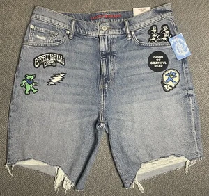 Pantalones Cortos Sueltos The Thank Dead Marca Lucky Para Hombre De Colección Nuevos con Etiquetas - Imagen 1 de 15