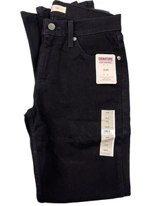 Signature by Levi Strauss & Co. Men's Slim Fit Jeans BLACK Choose Your Size - Picture 1 of 11