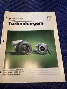1984 DETROIT DIESEL ALLISON TURBOCHARGERS TECHNICIAN GUIDE SERVICE MANUAL - Picture 1 of 5