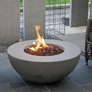ELEMENTI Gasfeuerstelle Ätna Beton-Optik grau ca. Ø 107 x H40 cm Feuerstelle - Bild 1 von 7