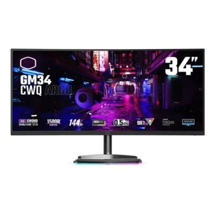 Cooler Master 34-Inch 1500R Curved ARGB UWQHD 3440 x 1440 Gaming Monitor - Picture 1 of 6