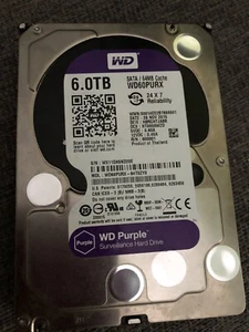 WD Purple 6TB Hard Drive. Top Quality Surveillance Drive. Full Formatted! - Afbeelding 1 van 1