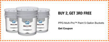 HOME DEPOT coupon Buy 2 Get 3rd  PPG Multi-Pro 5-gallon buckets HD