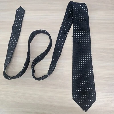 Corbata a lunares para hombre negra micro clásica tradicional preppy BLOOMINGDALES The Mens Store Foto 1 de 4