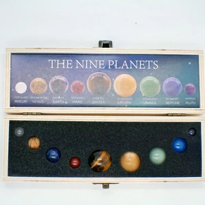 Sfera di pietra di quarzo naturale nove pianeti del sistema solare bambini regalo cristallo - Foto 1 di 23
