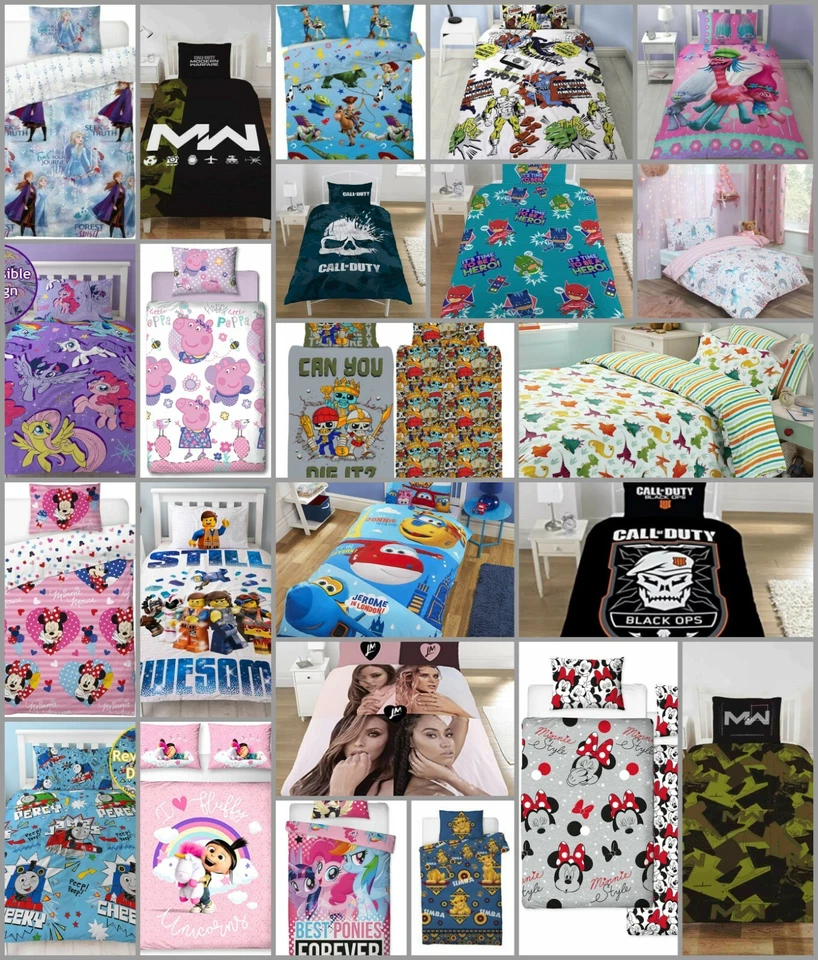 Kids Character Disney Marvel Single Double Duvet Covers Children Bedding Set - Image 1 of 1