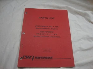 Westerbeke 41G 70G engine TWG marine gasoline generators Parts List Manual  - Bild 1 von 1