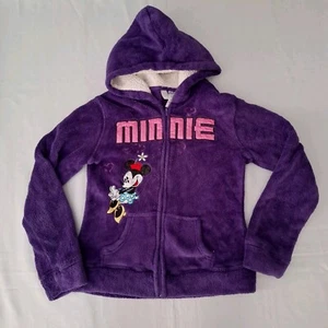 Disney Minnie Mouse Hoodie Women's Large Disneyland Purple Front Zip A11 - Picture 1 of 12