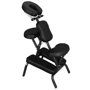 Schwarz verstellbares Faltpad Massagetisch Stuhl Bodentherapie Spa Salon Gesicht - Bild 1 von 10