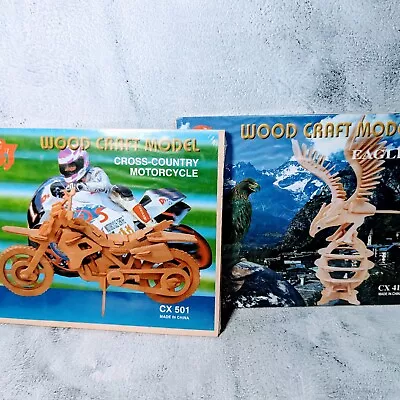  2 Wooden Model  Construction Kit 3-D Puzzle  CX 501 And CX 417 - Image 1 of 4