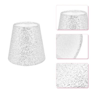  Silver Glitter Lampshade Sequin Table Fabric Multi-function Warm Atmosphere - Image 1 of 4