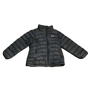 Patagonia Down Sweater Puffer Jacket Girls Size XS 5-6 Black Full Zip
