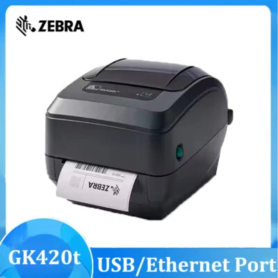 Zebra GK420t Thermal Barcode Label Printer USB Ethernet Port GK42-102510 102210 - Bild 1 von 4