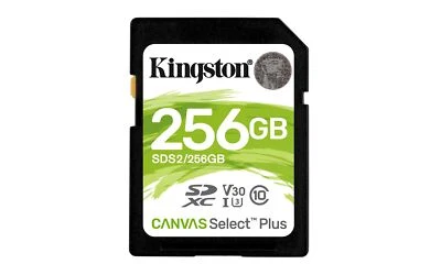 256GB Kingston Canvas Select Plus SD Card Class 10 UHS I Full HD 4K UHD - Image 1 of 4