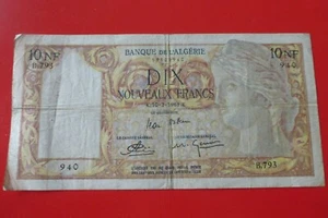 ALGERIE - 10 NF Banque de l'Algérie 10-2-1961 - Picture 1 of 6