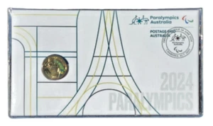 Moneda de color RAM del equipo paralímpico australiano PNC de $1 de los Juegos Paralímpicos de París 2024 nueva - Imagen 1 de 4