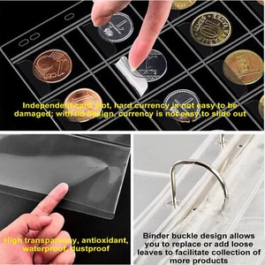 Coin Collection Book Holder Album Transparent Portable New Year's Gifts 10-42 - Picture 1 of 12