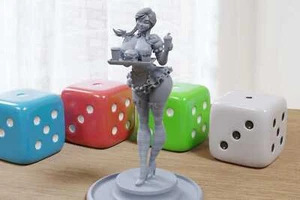 Wynnie The Burger Babe - Sexy Pin-Up Fan Type - 3D Imprimé Miniature Figure - - Imagen 1 de 11