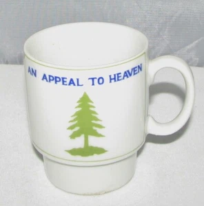 Tazza da caffè vintage An Appeal To Heaven Washington's Cruisers Flag 1775 RARA! - Foto 1 di 6