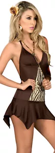 4038 Marrón Halter Ajustado Corto Mini ceñido al cuerpo Cóctel Club nocturno Vestido S M L - Imagen 1 de 4