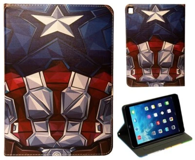 For iPad Mini 1 2 3 4 5 Captain America Shield Superhero Movie Smart Case Cover - Image 1 of 3