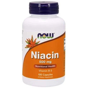 NOW Foods, Niacin, 500 mg, 100 Veg Capsules - Picture 1 of 3