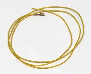 22 AWG stranded button hook up wire .187 quick connect, 3 feet Yellow, Jamma - Picture 1 of 1