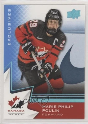 2020-21 Upper Deck Team Canada Juniors Women's WC Blue Marie-Philip Poulin #48 - Image 1 of 2