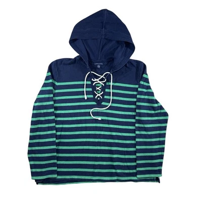 Tommy Hilfiger Pullover Sudadera con Capucha Suéter Sudadera Mujer XXL Verde Azul Rayas Foto 1 de 4