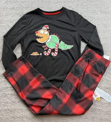Cat & Jack Boy's Size Large (10-12) Long Sleeve Christmas Pajama Set - Image 1 of 4