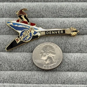 Hard Rock Cafe Denver Colorado Snowboard Guitar Enamel Pin Pinback #59861 - Picture 1 of 2