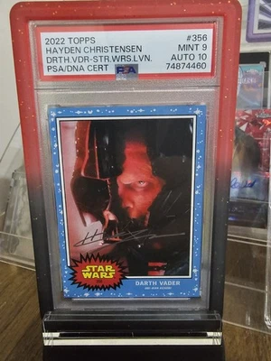 Topps Star Wars Living Set Vader Hayden Christensen On Card Auto PSA 9 AUTO 10 - Image 1 of 3