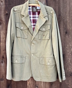 Lng Clothing & Equipment Mens Khaki Cotton Blazer size Large - Picture 1 of 9