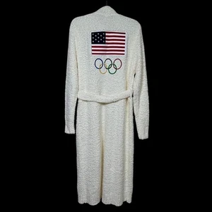 SKIMS Cozy Knit Long Robe Team USA White XXS/XS - Picture 1 of 11