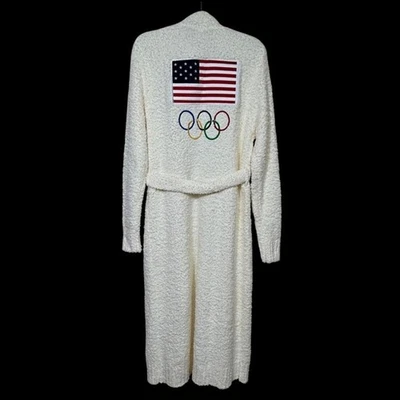 SKIMS Cozy Knit Long Robe Team USA White XXS/XS - Image 1 of 4