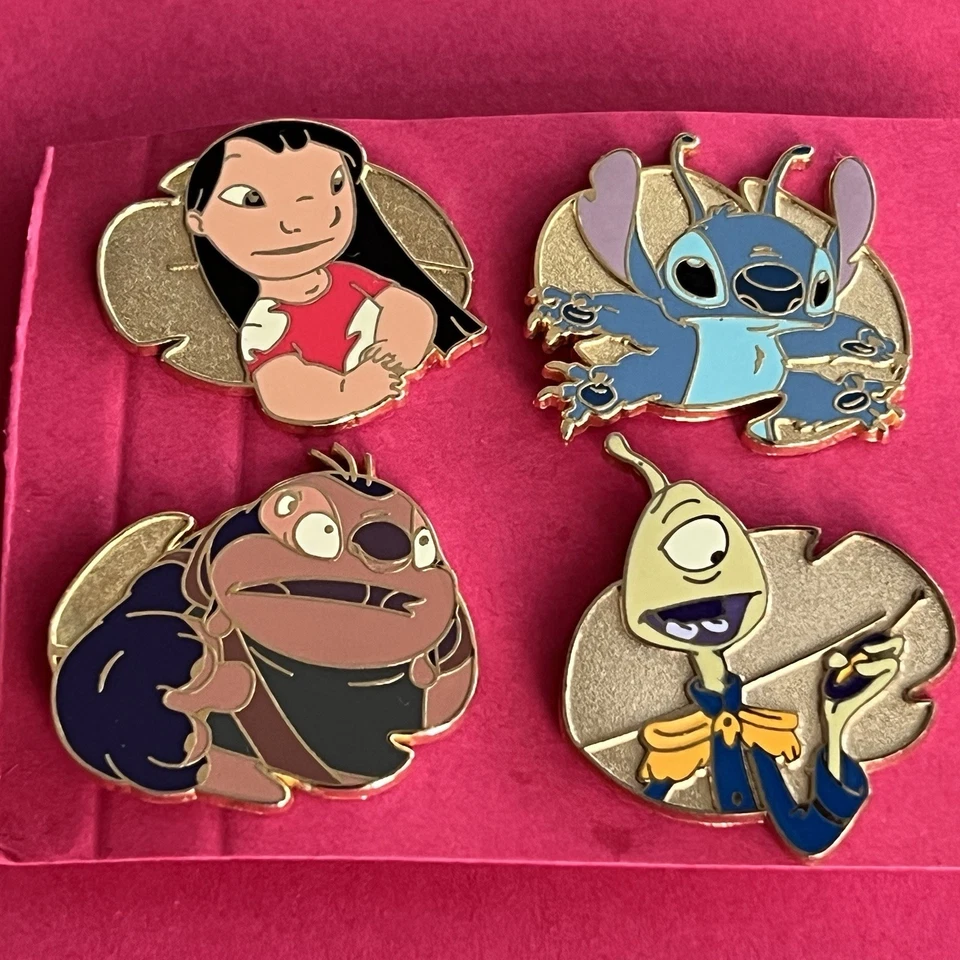 Disney World Complete Set Lilo & Stitch Cast Lanyard Series II Pin Pins - Image 1 of 1