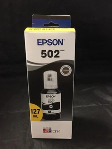 Epson 502 Czarna butelka atramentu EcoTank – 127ml, oryginalna zapieczętowana przez OEM 2029 - Zdjęcie 1 z 12