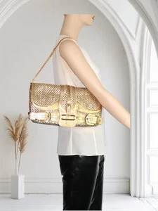 JIMMY CHOO TULITA BAG REMOVABLE CHAIN-LINK STRAP WOVEN CALF LEATHER $1450 w/Tag - Picture 1 of 10
