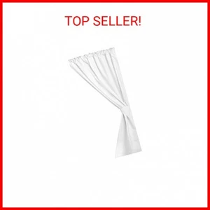 Carnation Home Fashions Vinyl Bathroom Window Curtain, White - Picture 1 of 1